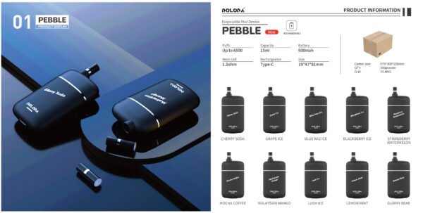 Dosette jetable rechargeable DOLODA Pebble 6500 bouffées