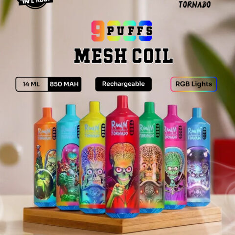 RandM Tornado 9000 Puffs wegwerpvapekit 18 ml