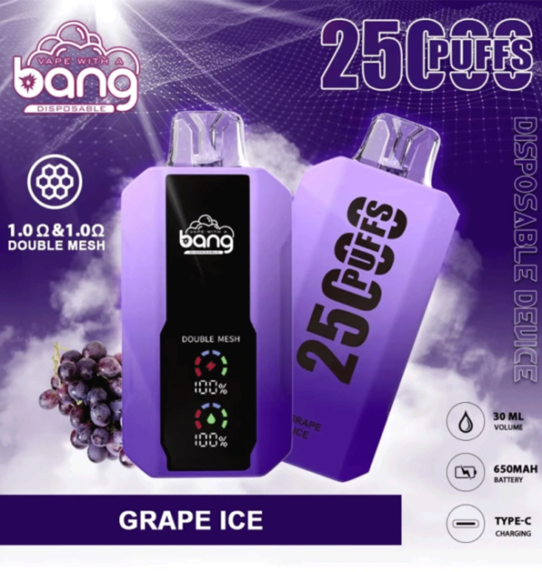 Bang 25000 Puffs 0% 2% 3% 5% Nicotine New LED Display Vape Electronic Cigarette Pod