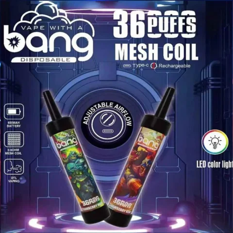 Bang 36000 Puffs 0% 2% 3% 5% Nicotine Latest Original Disposable Vape Pen