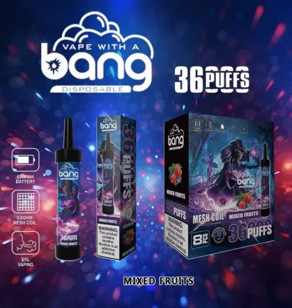 Bang 36000 Puffs 0% 2% 3% 5% Nicotine Latest Original Disposable Vape Pen