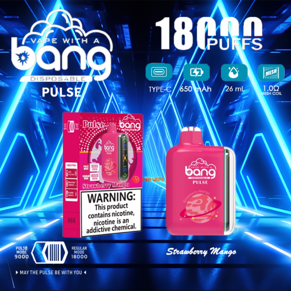 Bang Pulse 18000 Puffs Dual Mesh Disposable Vape Electronic Cigarette Pod