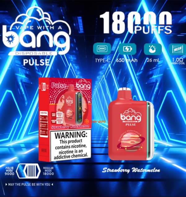 Bang Pulse 18000 Puffs Dual Mesh Disposable Vape Electronic Cigarette Pod