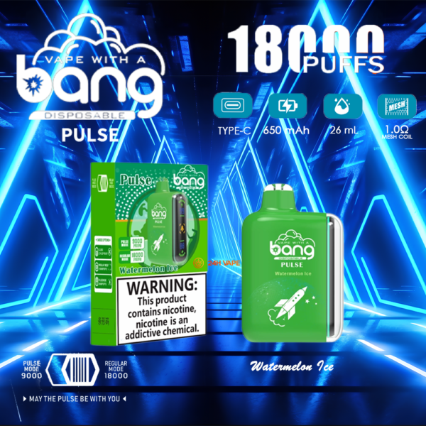 Bang Pulse 18000 Puffs Dual Mesh Disposable Vape Electronic Cigarette Pod