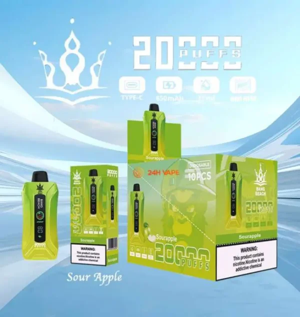 Bang Beach 20000 20K Puffs 0% 2% 3% 5% Nicotine New LED Display Vape Electronic Cigarette Pod