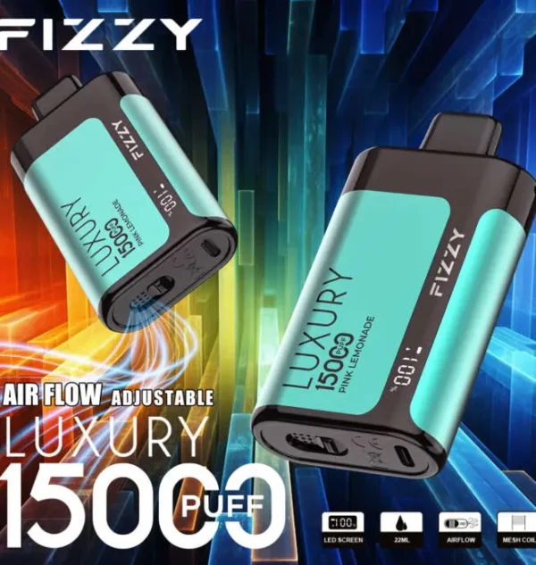 Fizzy LUXURY 15000 15k Puffs Disposable Vape LED Wholesale