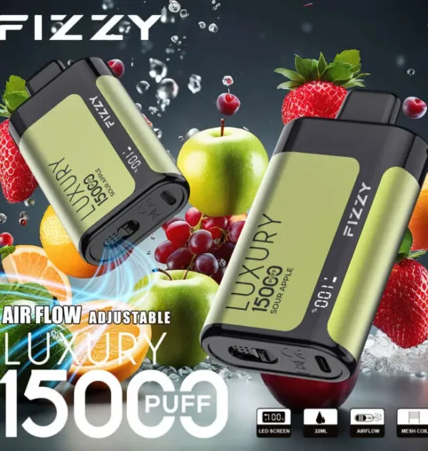 Fizzy LUXURY 15000 15k Puffs Disposable Vape LED Wholesale