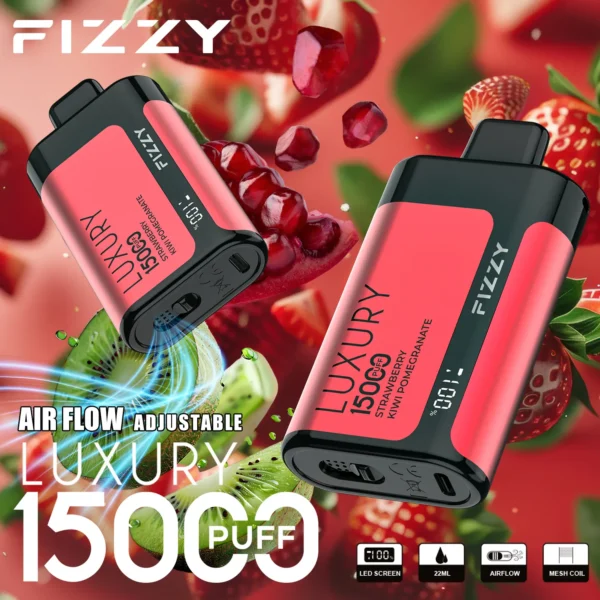 Fizzy LUXURY 15000 15k Puffs Disposable Vape LED Wholesale