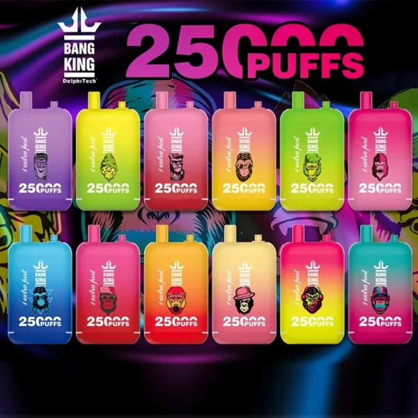 Bang King 25000 Puffs 0% 2% 3% 5% Nicotine Double Warehouser Disposable Vape Pod