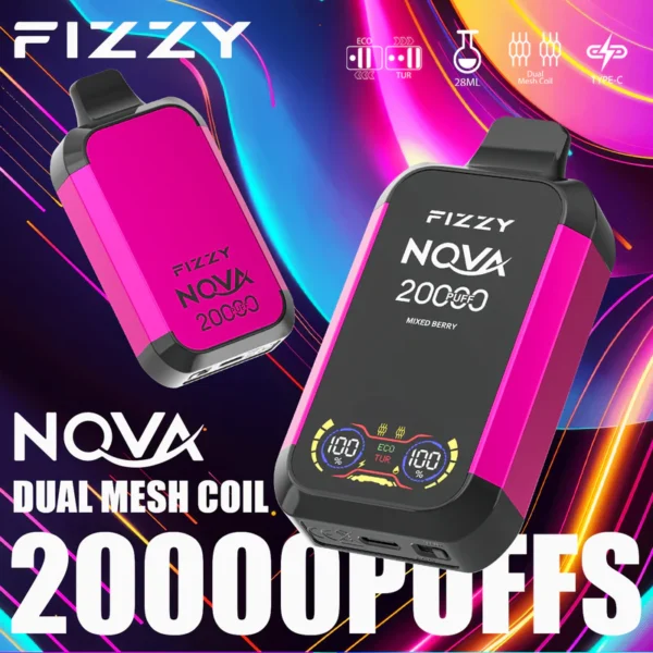 FIZZY NOVA 20000 20K Puffs Original Wholesale Mesh LCD Display Disposable Vape