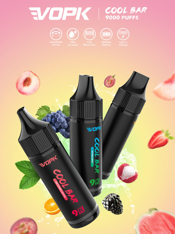 VOPK COOL BAR 9000 Puffs Nicotine Electronic Cigarette Disposable Vape