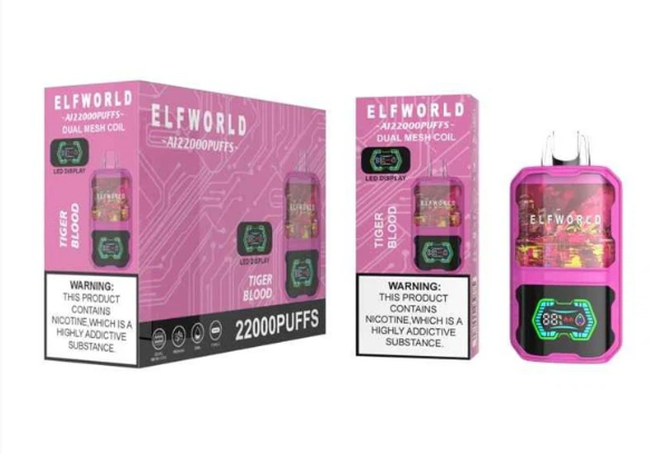 Origianl Elfworld Ai 22000 puffs disposable vape pod 0% 2% 3% 5%