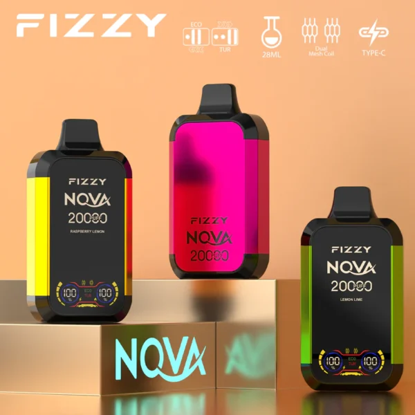 FIZZY NOVA 20000 20K Puffs Original Wholesale Mesh LCD Display Disposable Vape