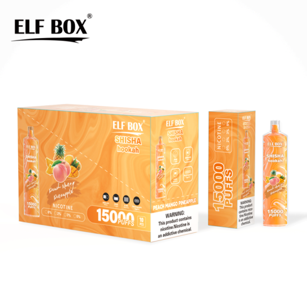 ELF BOX LS15000 Puffs Shisha 0% 2% 3% 5% Nicotine Rechargeable Disposable Vape Bulk Wholesale