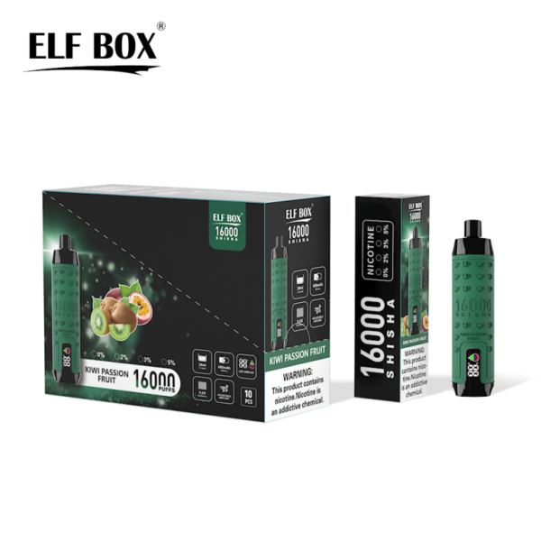 ELF BOX SHISHA 16000 0% 2% 3% 5% Nicotine Rechargeable Disposable Vape Wholesale