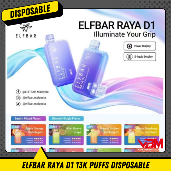 Elf Bar Raya D1 13000 13K PUFFS Disposable Vape Wholesale Pod