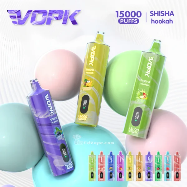 VOPK SHISHA HOOKAH 15000 15K PUFFS Disposable Vape Pen