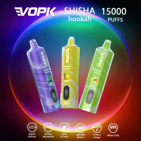 VOPK SHISHA HOOKAH 15000 15K PUFFS Disposable Vape Pen