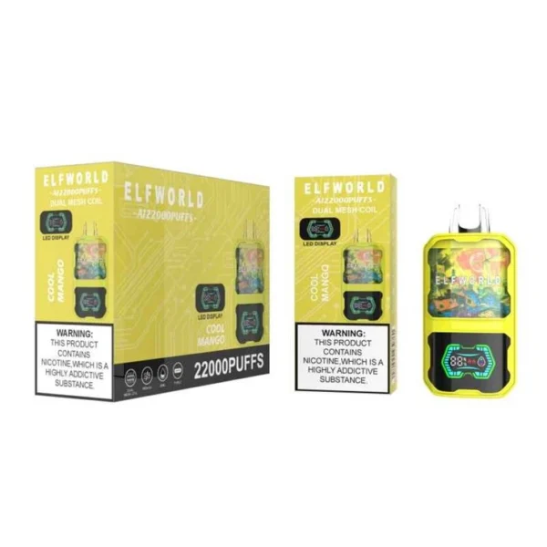 Origianl Elfworld Ai 22000 puffs disposable vape pod 0% 2% 3% 5%