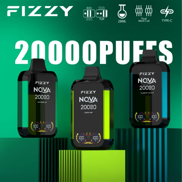 FIZZY NOVA 20000 20K Puffs Original Wholesale Mesh LCD Display Disposable Vape