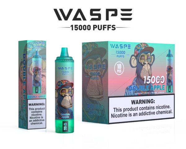 WASPE 15000 15k Puffs 0% 2% 3% 5% Nicotine LED Display Electronic Cigarette Vape Pen